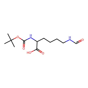 (S)-2-((tert-Butoxycarbonyl)amino)-6-formamidohexanoic acid structure