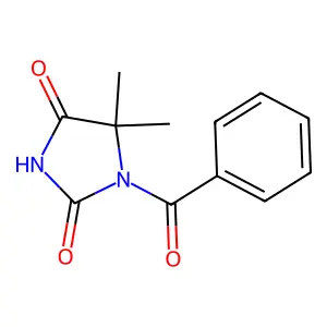 1-Benzoyl-5,5-dimethylimidazolidine-2,4-dione structure