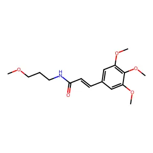 (E)-N-(3-methoxypropyl)-3-(3,4,5-trimethoxyphenyl)prop-2-enamide structure
