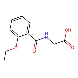 {[(2-Ethoxyphenyl)(hydroxy)methylidene]amino}acetate structure