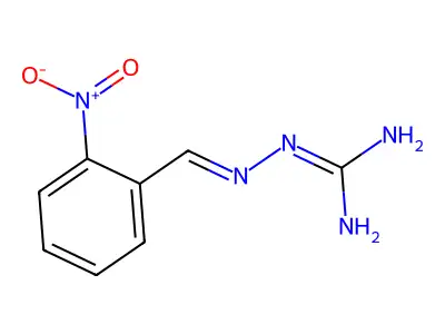 N-{[(2-nitrophenyl)methylidene]amino}guanidine structure