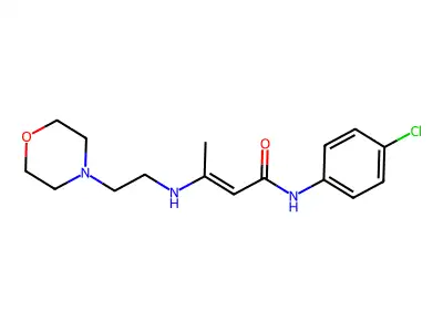 N-(4-chlorophenyl)-3-(2-morpholinoethylamino)but-2-enamide structure