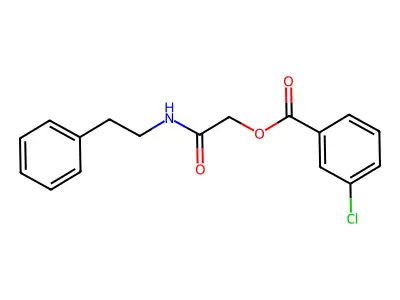 2-Oxo-2-(phenethylamino)ethyl 3-chlorobenzoate structure