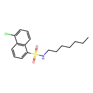 N-(正庚基)-5-氯-1-萘磺酰胺 structure
