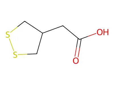 2-(1,2-Dithiolan-4-yl)acetic acid structure