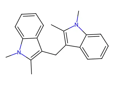 1H-Indole, 3,3'-methylenebis[1,2-dimethyl- structure