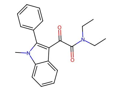 N,N-diethyl-2-(1-methyl-2-phenylindol-3-yl)-2-oxoacetamide structure