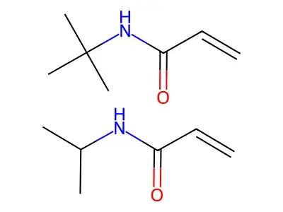 Poly(N-isopropylacrylamide-N-tert-butylacrylamide)copolymer structure