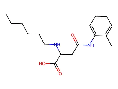 2-(Hexylamino)-4-oxo-4-(o-tolylamino)butanoic acid structure