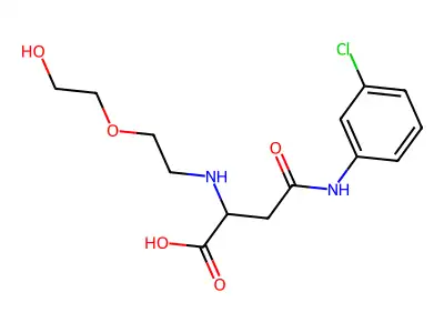 4-(3-Chloroanilino)-2-[2-(2-hydroxyethoxy)ethylamino]-4-oxobutanoic acid structure