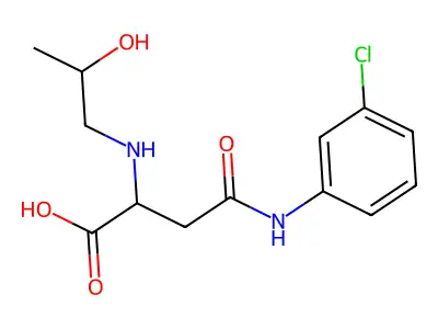 4-(3-Chloroanilino)-2-(2-hydroxypropylamino)-4-oxobutanoic acid structure