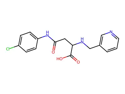 4-(4-Chloroanilino)-4-oxo-2-(pyridin-3-ylmethylamino)butanoic acid structure