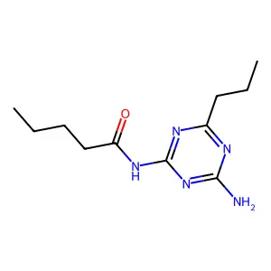 Pentanamide, N-(4-amino-6-propyl-1,3,5-triazin-2-yl)- structure