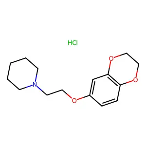 Piperidine, 1-(2-(1,4-benzodioxan-6-yloxy)ethyl)-, hydrochloride structure