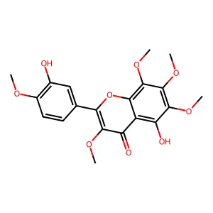 5,3'-Dihydroxy-3,6,7,8,4'-pentamethoxyflavone structure