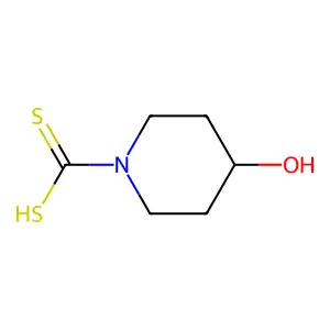 1-Piperidinecarbodithioic acid, 4-hydroxy- structure