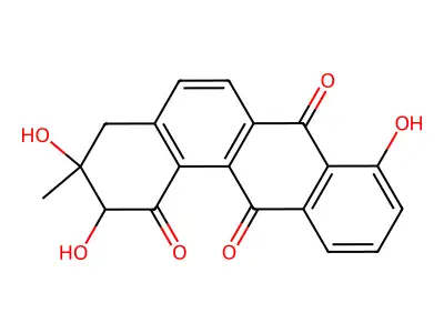 2,3,8-Trihydroxy-3-methyl-2,4-dihydrobenzo[a]anthracene-1,7,12-trione structure