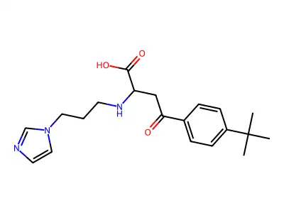 4-(4-Tert-butylphenyl)-2-(3-imidazol-1-ylpropylamino)-4-oxobutanoic acid structure