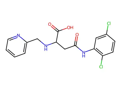 4-(2,5-Dichloroanilino)-4-oxo-2-(pyridin-2-ylmethylamino)butanoic acid structure