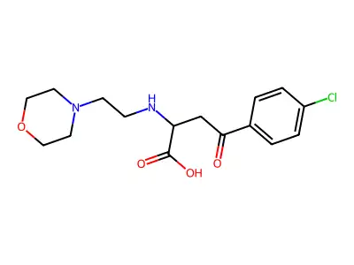 4-(4-Chlorophenyl)-2-((2-morpholinoethyl)amino)-4-oxobutanoic acid structure