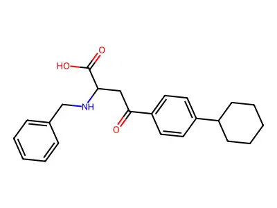 2-(Benzylamino)-4-(4-cyclohexylphenyl)-4-oxobutanoic acid structure
