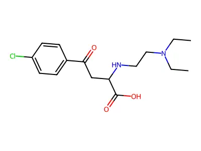 4-(4-Chlorophenyl)-2-{[2-(diethylamino)ethyl]amino}-4-oxobutanoic acid structure