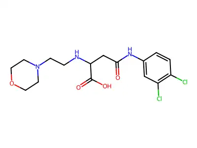 4-((3,4-Dichlorophenyl)amino)-2-((2-morpholinoethyl)amino)-4-oxobutanoic acid structure