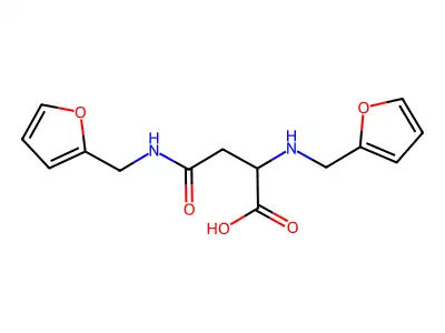 N2,N4-Bis(furan-2-ylmethyl)-L-asparagine structure
