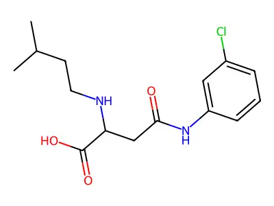 N4-(3-Chlorophenyl)-N2-isopentyl-L-asparagine structure