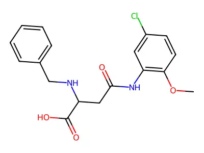 2-(Benzylamino)-4-(5-chloro-2-methoxyanilino)-4-oxobutanoic acid structure