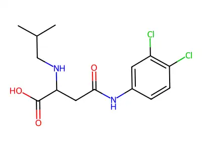 4-((3,4-Dichlorophenyl)amino)-2-(isobutylamino)-4-oxobutanoic acid structure