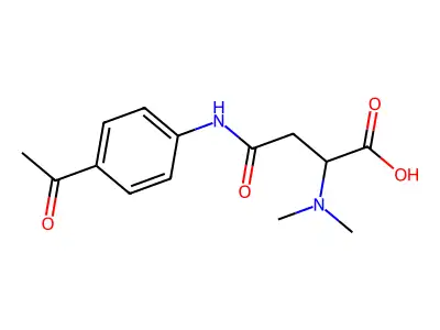 4-(4-Acetylanilino)-2-(dimethylamino)-4-oxobutanoic acid structure