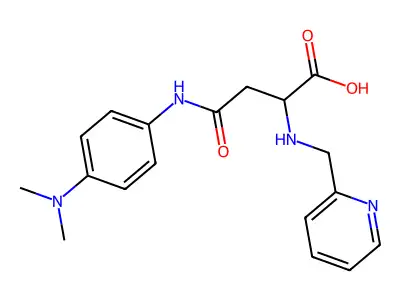 4-[4-(Dimethylamino)anilino]-4-oxo-2-(pyridin-2-ylmethylamino)butanoic acid structure
