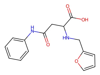 4-Anilino-2-(furan-2-ylmethylamino)-4-oxobutanoic acid structure