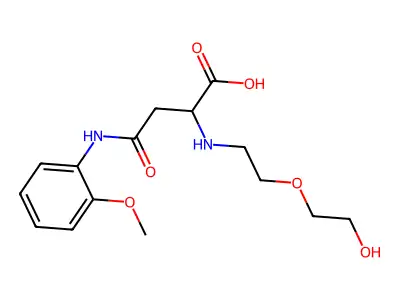2-[2-(2-Hydroxyethoxy)ethylamino]-4-(2-methoxyanilino)-4-oxobutanoic acid structure