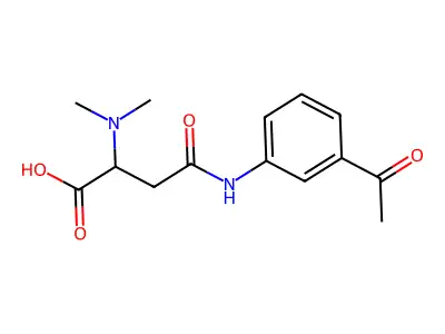 4-(3-Acetylanilino)-2-(dimethylamino)-4-oxobutanoic acid structure