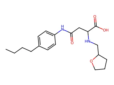 4-(4-Butylanilino)-4-oxo-2-(oxolan-2-ylmethylamino)butanoic acid structure