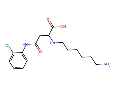 2-(6-Aminohexylamino)-4-(2-chloroanilino)-4-oxobutanoic acid structure