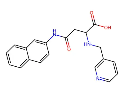 4-(Naphthalen-2-ylamino)-4-oxo-2-(pyridin-3-ylmethylamino)butanoic acid structure