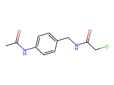 N-[4-(acetylamino)benzyl]-2-chloroacetamide structure