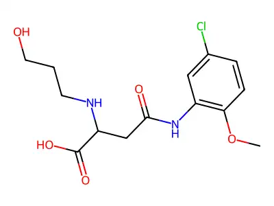 4-(5-Chloro-2-methoxyanilino)-2-(3-hydroxypropylamino)-4-oxobutanoic acid structure