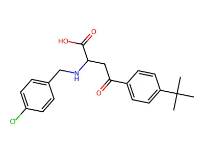 4-(4-(Tert-butyl)phenyl)-2-((4-chlorobenzyl)amino)-4-oxobutanoic acid structure