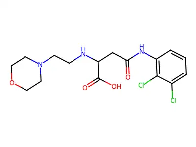 4-((2,3-Dichlorophenyl)amino)-2-((2-morpholinoethyl)amino)-4-oxobutanoic acid structure