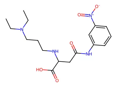 2-[3-(Diethylamino)propylamino]-4-(3-nitroanilino)-4-oxobutanoic acid structure
