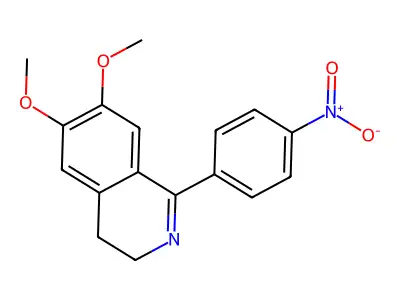 6,7-Dimethoxy-1-(4-nitrophenyl)-3,4-dihydroisoquinoline structure
