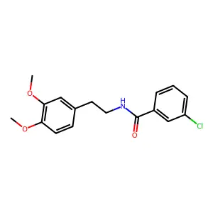 3-Chloro-N-(3,4-dimethoxyphenethyl)benzamide structure