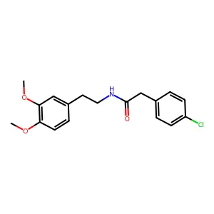 2-(4-chlorophenyl)-N-[2-(3,4-dimethoxyphenyl)ethyl]acetamide structure