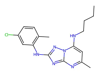 N7-BUTYL-N2-(5-CHLORO-2-METHYLPHENYL)-5-METHYL[1,2,4]TRIAZOLO[1,5-A]PYRIMIDINE-2,7-DIAMINE structure