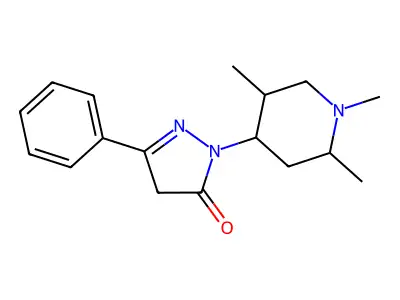 3H-Pyrazol-3-one, 2,4-dihydro-5-phenyl-2-(1,2,5-trimethyl-4-piperidinyl)- structure