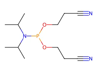 Bis(2-cyanoethyl) N,N-Diisopropylphosphoramidite structure